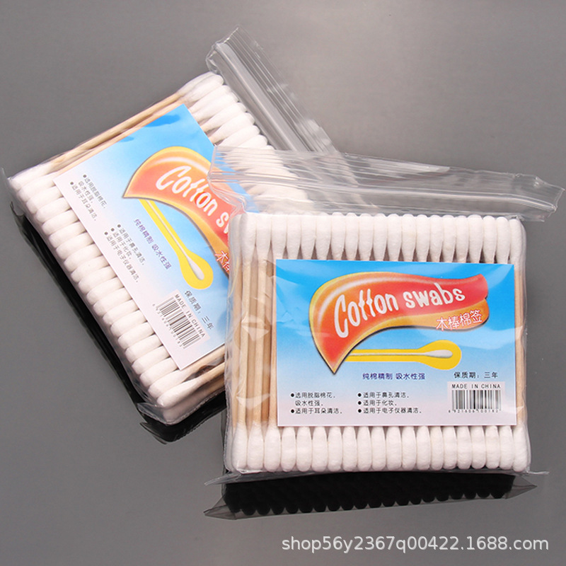 Tatuaje bordado suministros salón de belleza especial boca puntiaguda pequeña punta hisopo de algodón pintura ceja delineador de ojos desechable ceja tatuaje palillo hisopo de algodón