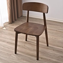 全实木餐椅现代轻奢北欧奶油风餐桌椅子靠背椅凳子灵芝椅高靠背