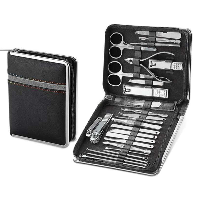 26-piece cortaúñas traje de hogar anti-Splash grandes cortaúñas Rosa oro águila nariz cortaúñas herramientas de recorte de uñas