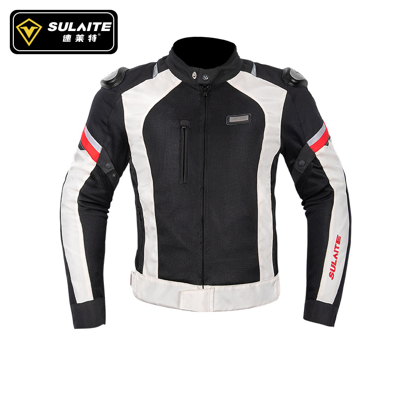 Suleite Motorcycle Mesh Riding Suit Four Seasons Breathable Anti-fall Suit Road Racing Rally Suit Locomotive Equipment
