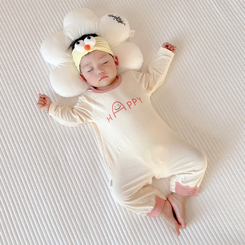 Modal baby pajamas summer thin autumn set baby autumn onesie autumn top spring autumn winter air conditioning clothes