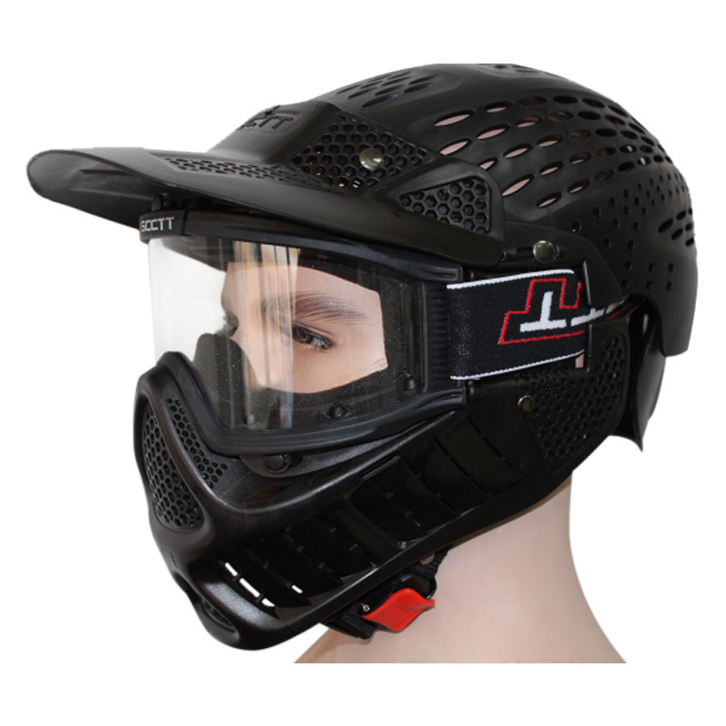 CS campo al aire libre máscara protectora SCCTT máscara de cara completa máscara de juego deportes equipo de equitación