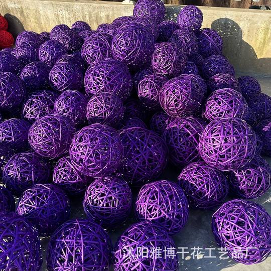 Rattan ball dry branch decoration kindergarten corridor hand-woven color Willow ball hanging decoration mall store ceiling roof