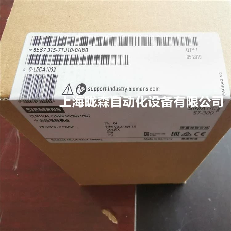 6ES7315-7TJ10-0AB0 Siemens S7-300, ЦП 315T-3 PN/DP ЦП