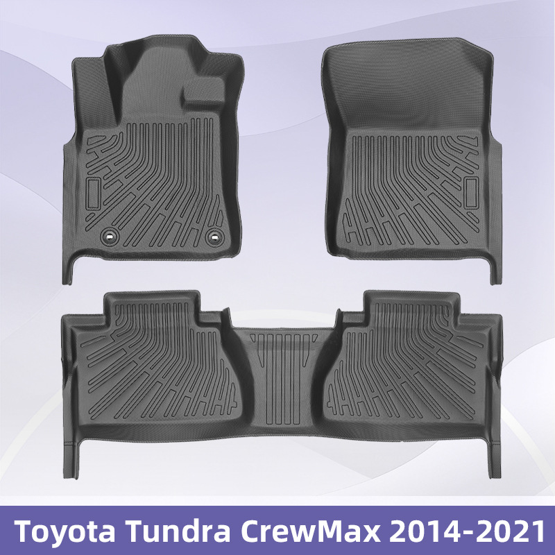 Para Toyota Tundra CrewMax 2014 - 2021 TPE esterilla 3D todo el tiempo esterilla