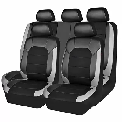 covers, universal breathable full-cover, Universal seat cover - mesh-black-and-gray-full-set-of-nine-pieces-for-a-five-seater-vehicle