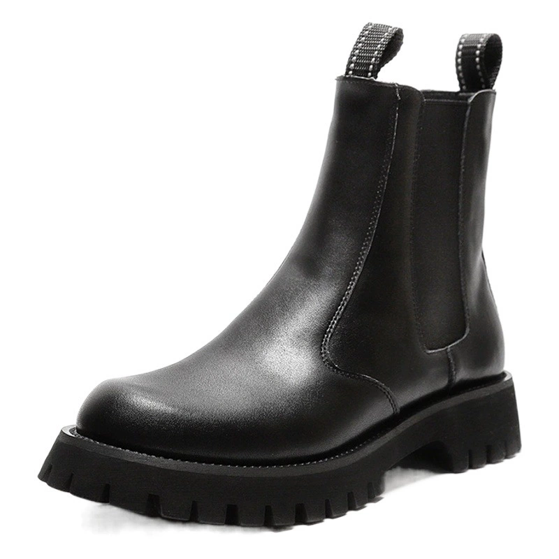 Мужские сапоги Челси модные сапоги из коровьей кожи осень-зима новый Мартин Толстая подошва на открытом воздухе повседневная труба Вэньчжоу оптовая продажа