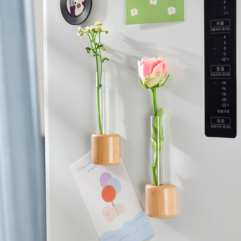 Creativo frasco de madera maciza refrigerador adesivo