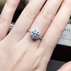 Sophisticated one size ring, zirconium, one carat