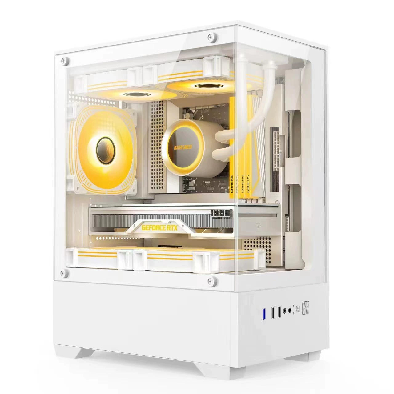 Skyrim Небольшой вид на море комната настольный компьютер корпус стеклянная сторона через киберспортивные игры 240 с водяным охлаждением USB3.0MAT