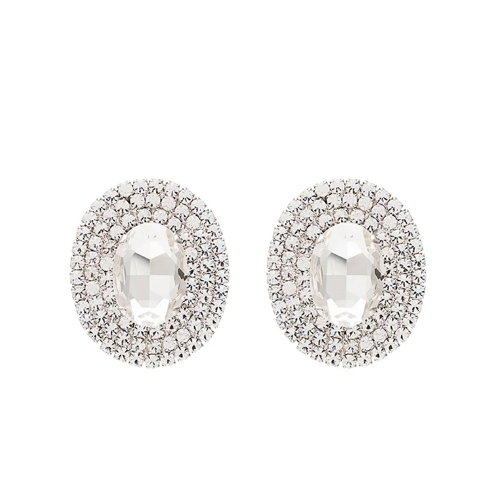 AliExpress Venta caliente rhinestone clip de oído europeo y americano simple brillante pendientes temperamento accesorios pendientes