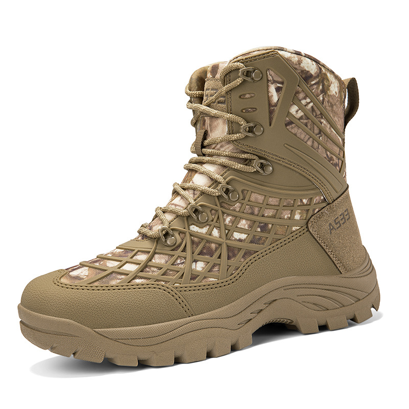 Botas de montaña al aire libre de hombres Aliexpress comercio exterior transfronterizo gran tamaño especial de botas de entrenamiento de combate de desgaste fábrica directa