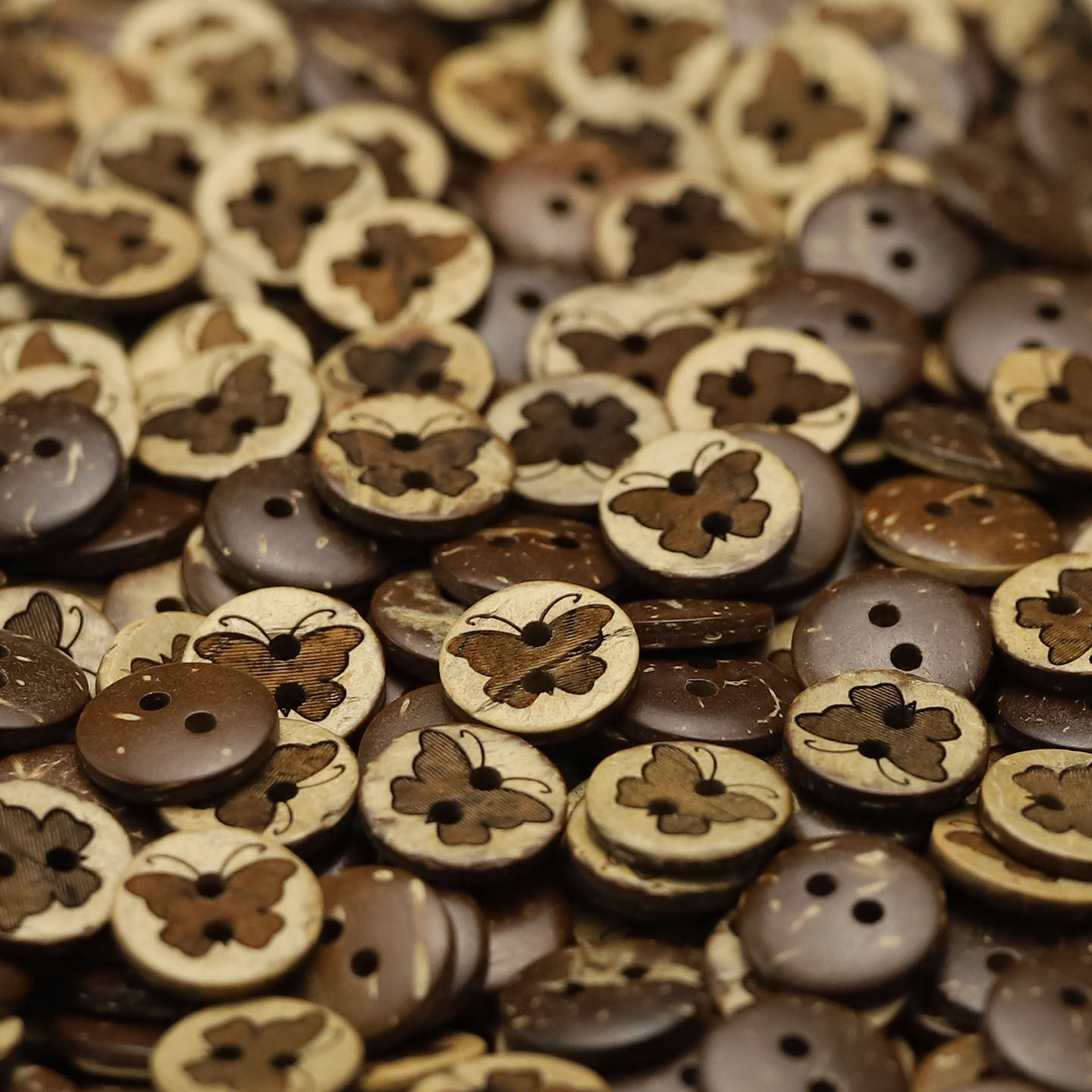 JULI Orange Botón de coco retro Camisa casual Suéter Cárdigan Botón decorativo Libro de cuentas de bricolaje Accesorios de joyería