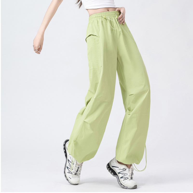 American-style quick-dry work pants for women, suitable for spring, autumn, and summer, slimming, loose, wide-leg, casual, sun-protective, straight-leg sports pants American-style quick-dry work pants for women, suitable for spring, autumn, and summer, slimming, loose, wide-leg, casual, sun-protective, straight-leg sports pants