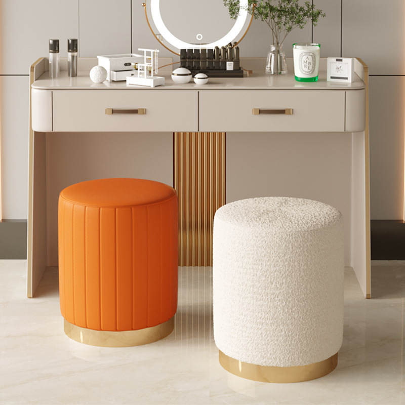 Light Luxury Dressing Stool, Bedroom Makeup Stool, Nordic Internet Celebrity Manicure Stool, Living Room Round Low Stool, Dressing Table Stool, Carefully Selected