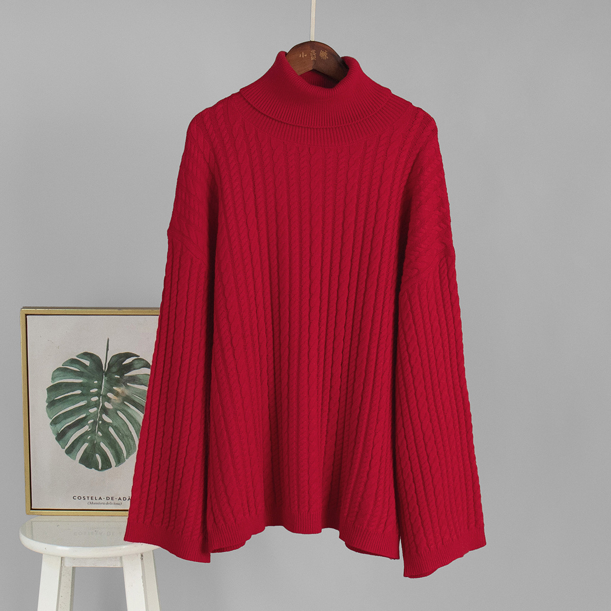 Kabelstrick Pullover Und Shorts Set Für Damen Im Herbst Stil_voghion.com