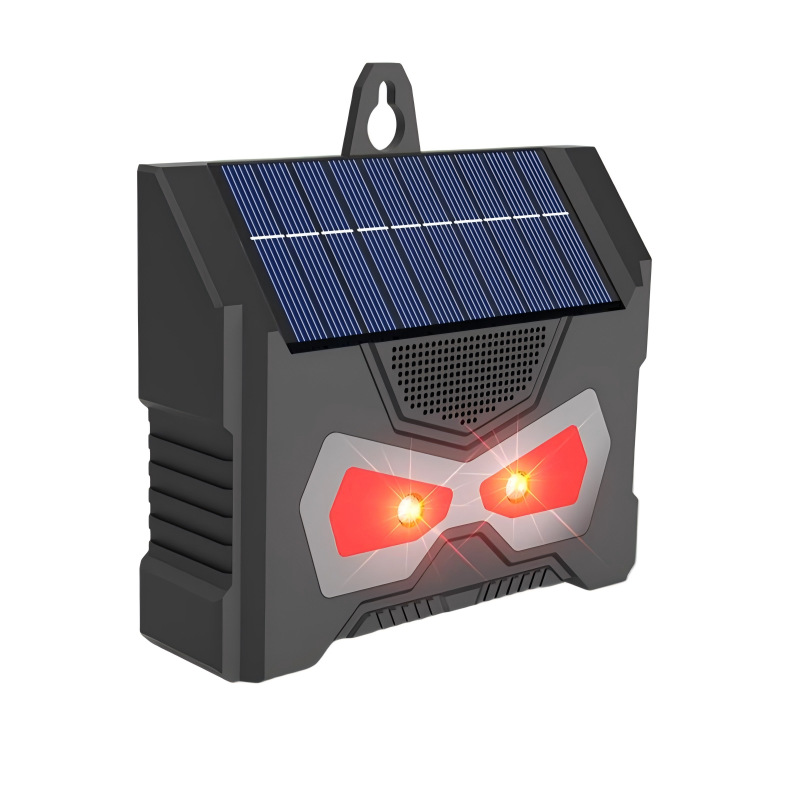 Repelente solar para ratones con LED rojo y blanco, ultrasónico, apto para jardín y exteriores