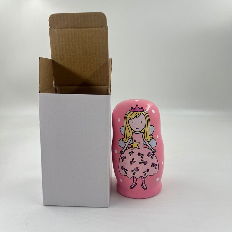 ロシアの人形5層の上質なおもちゃの天使の女の子の木製工芸品の子供のプレゼントは国境を越えます|undefined