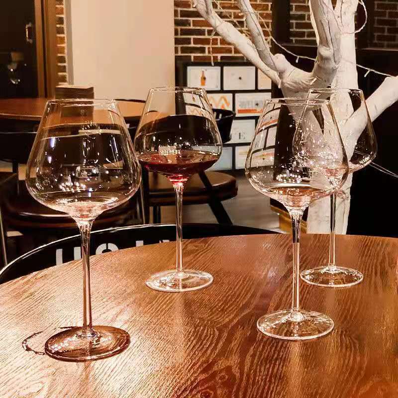 勃艮第红酒杯家用水晶玻璃葡萄酒杯小奢华大肚高脚杯批发水晶杯