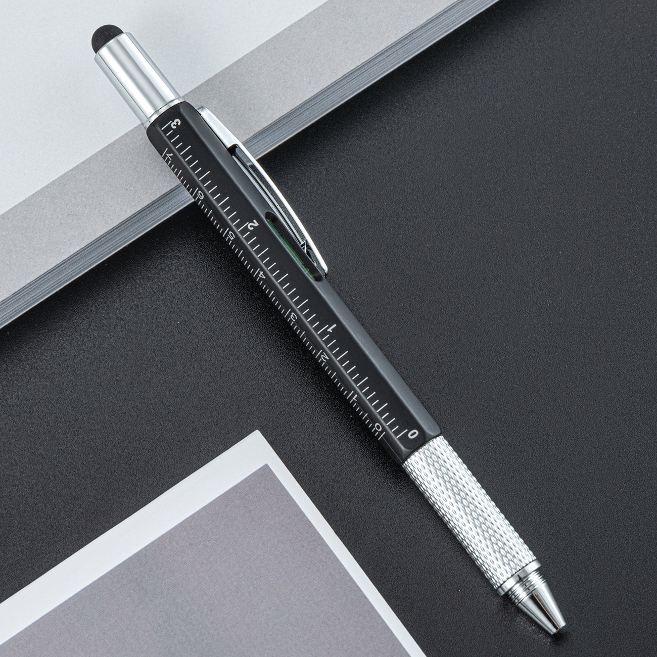 6 - en - 1 herramienta de plástico multifuncional nivelación escala puntero de pantalla táctil puntero de tornillo cruzado puntero de bola