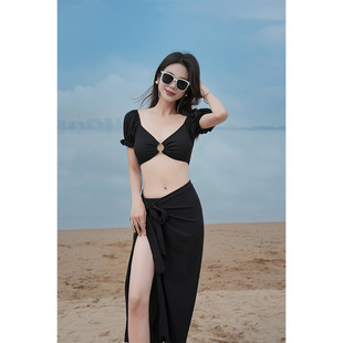 New split three-piece bikini bikini sexy beach wind beach hot spring vacation swimsuit women's wholesale