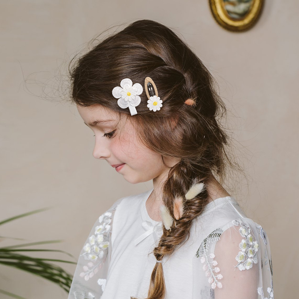 Kid'S Sweet Flower Cloth Hair Clip display picture 8