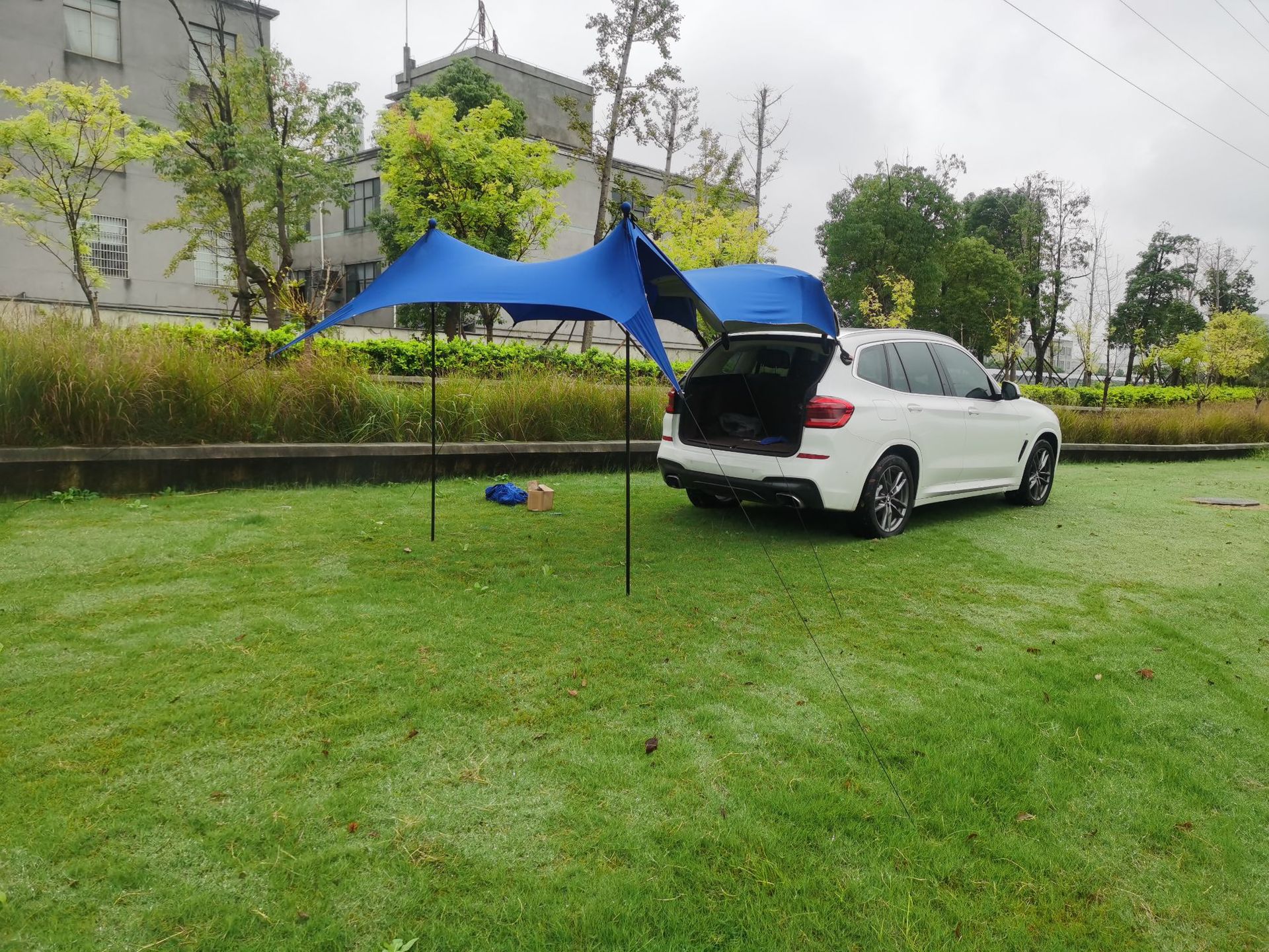 Car Sunshade Tent, Camping Tent Side Tent, Car Rear Suv Side Canopy, Self-Driving Camping Rain Shelter, Rainproof and Windproof