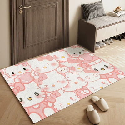Floor Mat Household Wire Ring Anti-Slip, Avtomobil döşəmə paspasları - katie-all-over-the-screen-40cmx60cm-gold-thickness-no-obstruction-when-opening-the-door