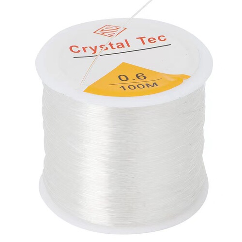 Imported transparent crystal elastic cord for durable beaded bracelets, suitable for handmade prayer beads and beaded cord for bracelets