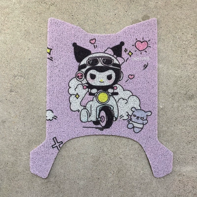 Electric vehicle foot mat | White Shark 70-H Pad - yadi-white-shark-7090-long-ec-w-side-step-version-kuromi
