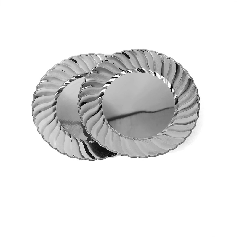 Disposable Electroplated Plate Plastic Plate Dinner Plate Household Fruit Plate Dish Barbecue Plate 6 Inch 7.5 Inch 9 Inch 10.25 Inch