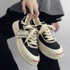 Niche design 2023 new sneakers couple trendy shoes INS casual forest style Hong Kong style canvas men's shoes trendy Harajuku
