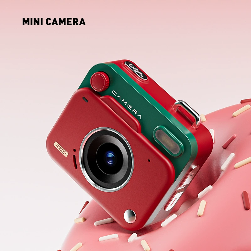 Mini retro CCD digital camera, compact HD keychain camera, 1080p, student pocket size