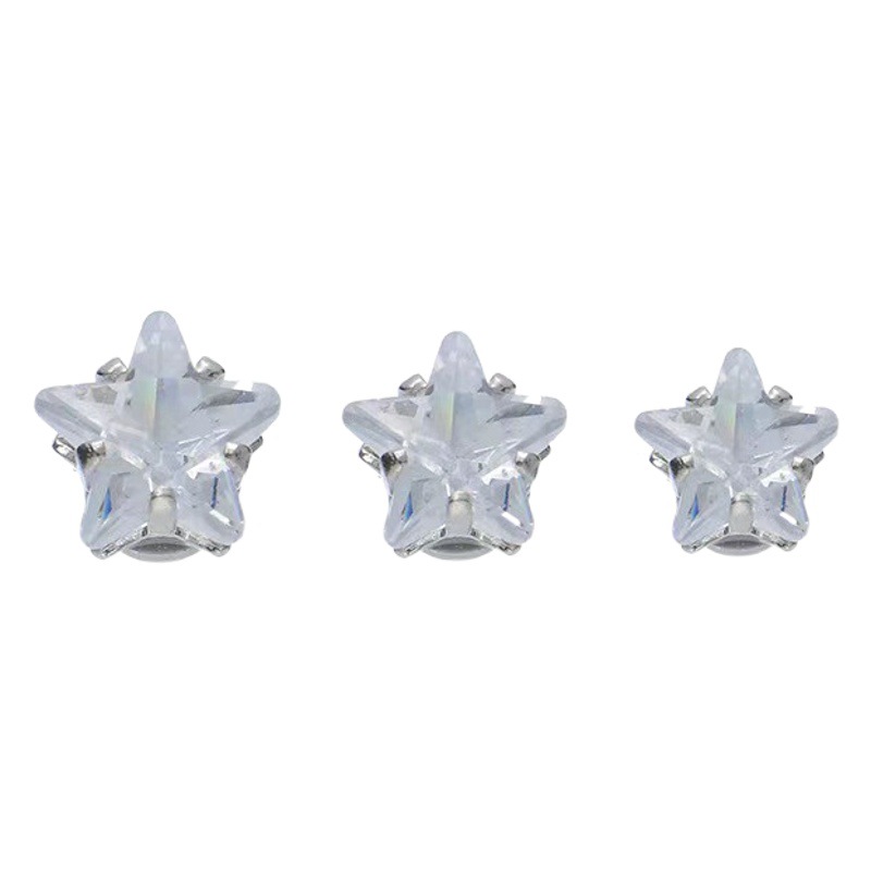 Super Flash magnetic ear worm nail non-pierced magnetic ear bone nail iron-absorbing Stone new five-pointed star love magnetic ear bone clip