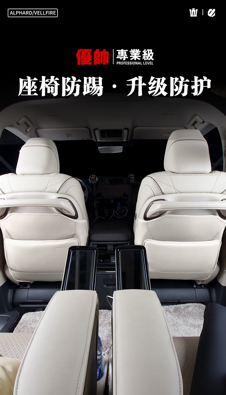 Seat Anti-Kick Pad for Toyota Alphard 15-25 Interior Accessories