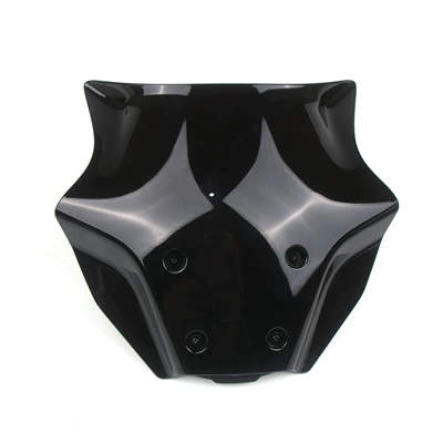 Suitable for 25 Models of Yamaha Mt07 Front Windshield Glass Racing Windscreen Spoiler Heightening Windproof Modification Parts (Motorcycle front windshield) - black-with-stand