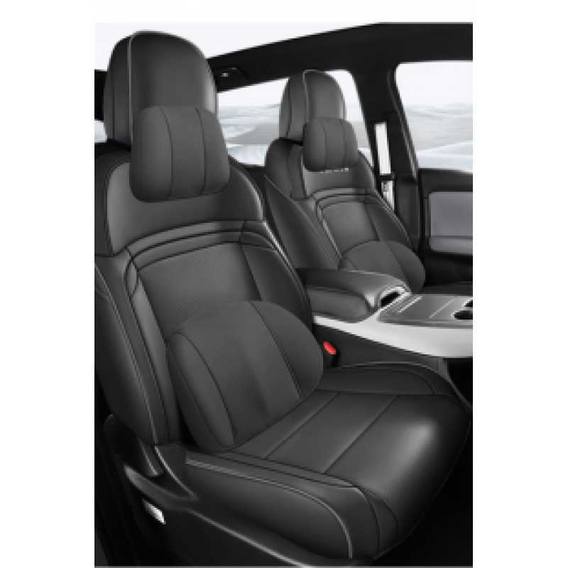Modelə uyğun (Original) oturacaq örtükləri — Universal four-season seat cover - black-memory-foam-edition-note-car-model-year-rear-row-half-cover