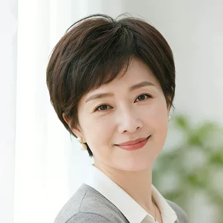 假发女全头套真人发丝妈妈薄款短发自然减龄中老年女士遮白发假发
