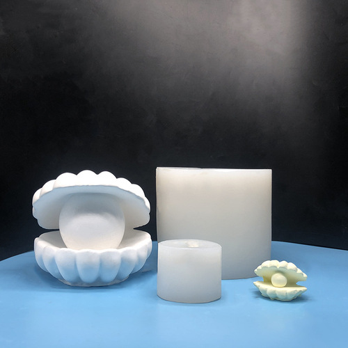 Ins Pearl Shell Candle Silicone Mold DIY Scented Plaster Food Grade Cake Chocolate Silicone Mold