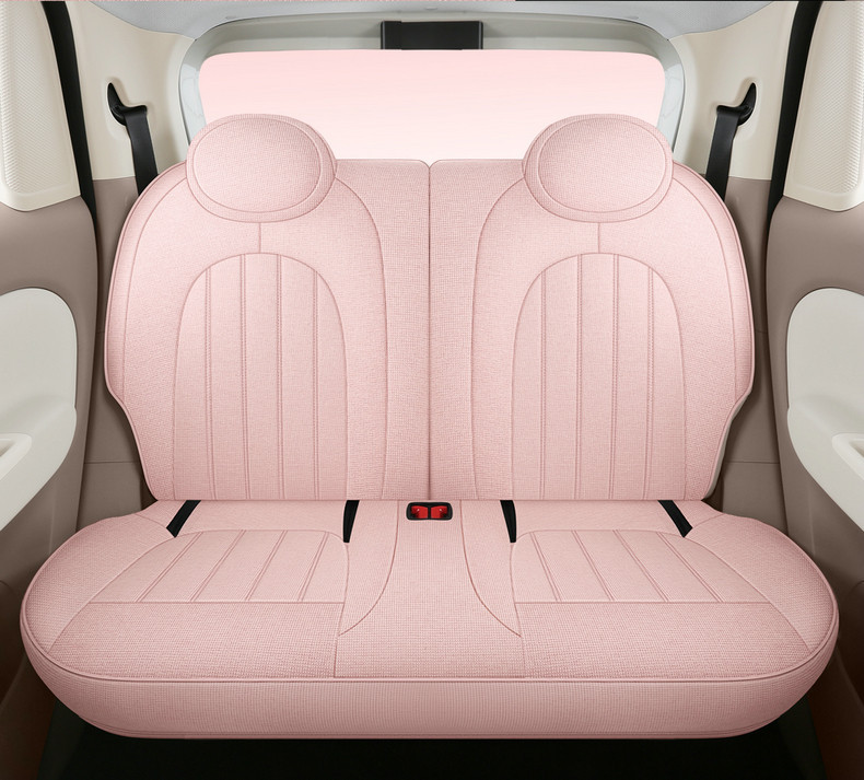 2025 Wuling Hongguang Mini Special Car Seat Cushion Fourth Generation Macaron Four-Door Cotton and Linen Breathable Cartoon Seat Cover