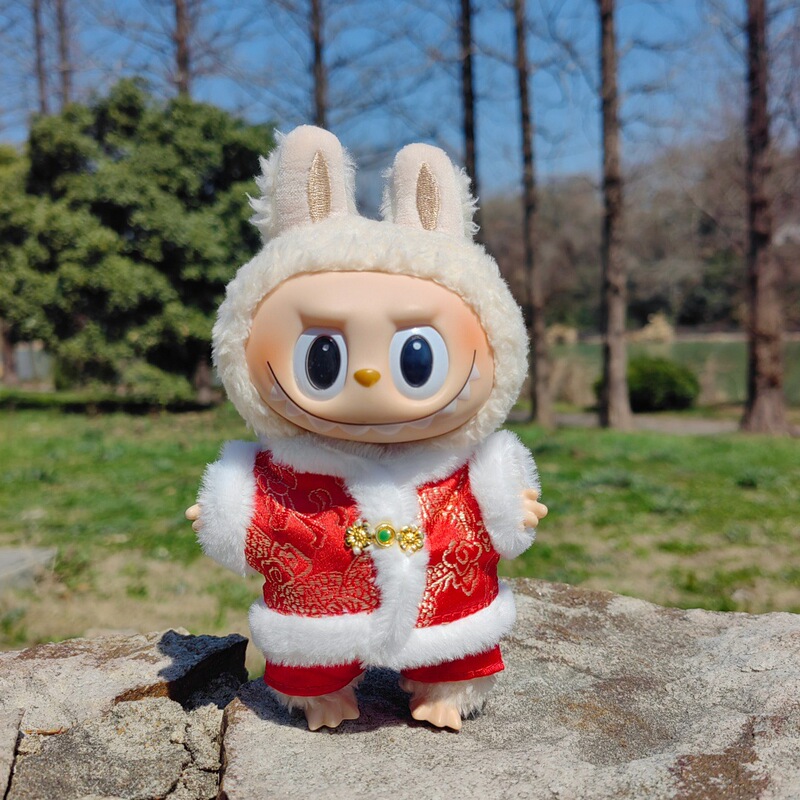 第一世代・第三世代ブラインドボックスフィギュア用衣装、新中式唐装・漢服セット、17cmラブブ用デニムパンツ|undefined
