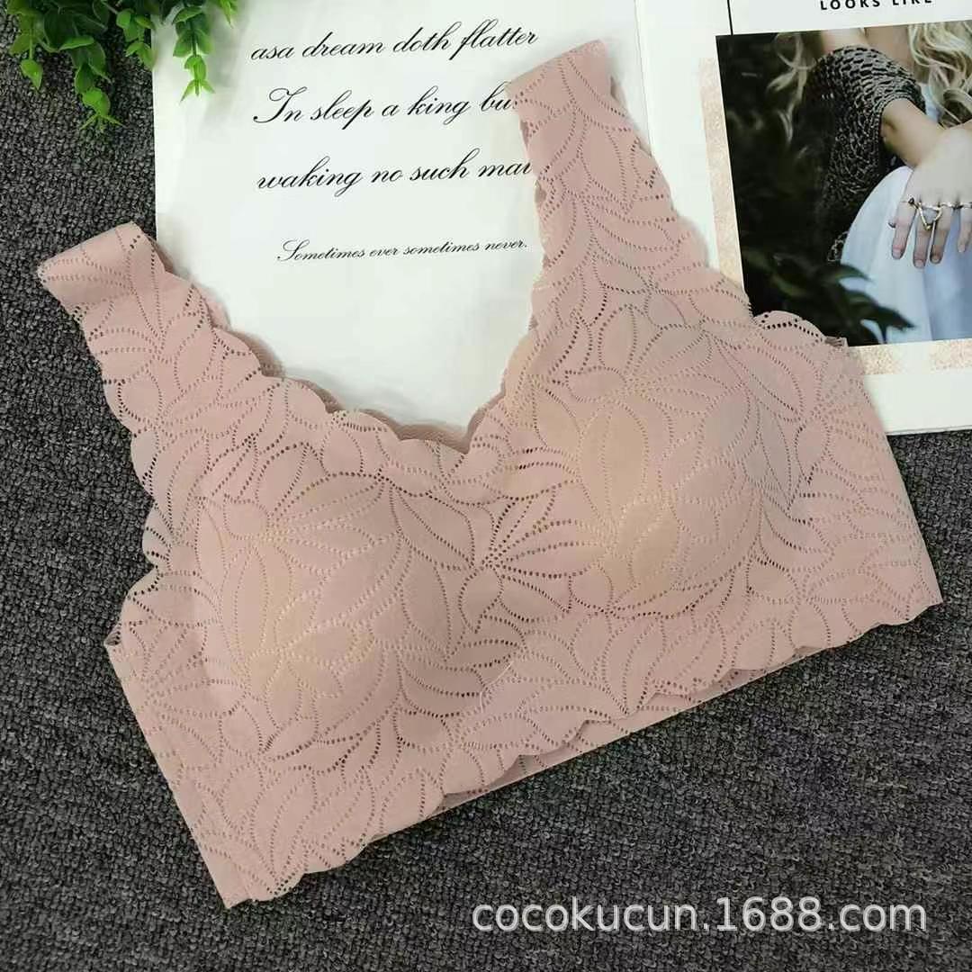 Nuevo encaje sin costuras hermosa espalda envuelta pecho sin anillo de acero ropa interior chaleco de cintura ropa interior sexy para mujeres