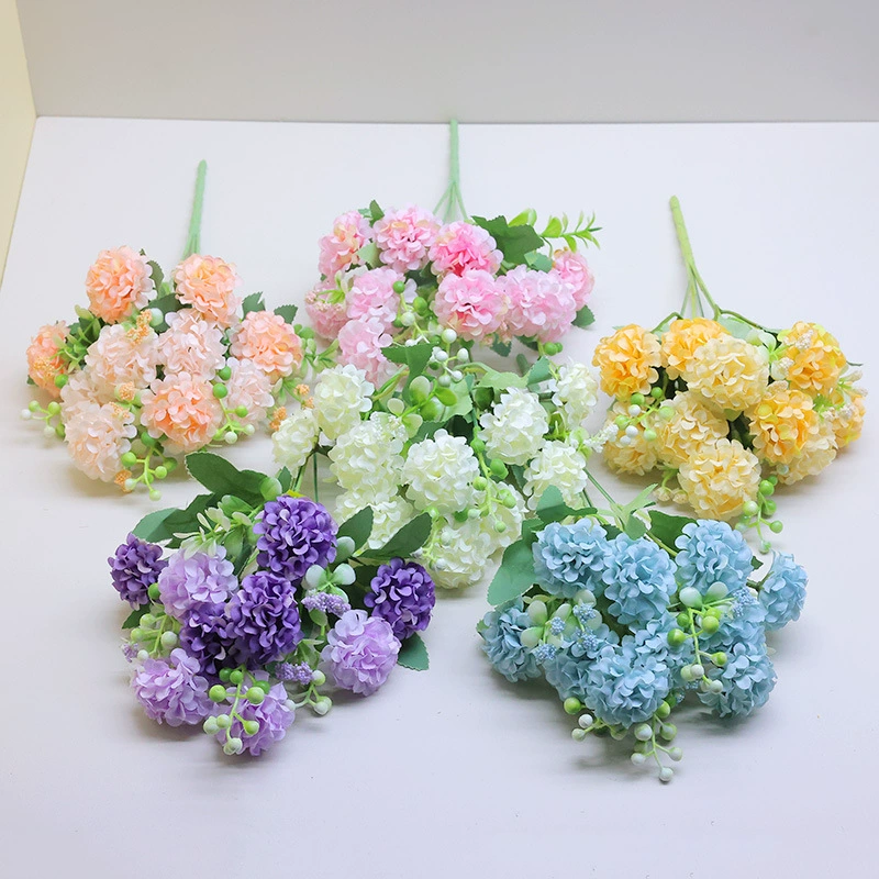 Домашний декор имитация цветов мини-шарик хризантемы маленькие шарики цветы свадебные цветы