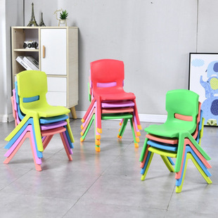 Kindergarten Small Chair with Backrest, Thickened Low Stool, New Low Model for Children's Home Use
