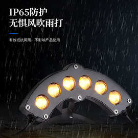 led瓦楞灯户外防水屋顶亮化寺庙凉亭古建筑屋檐灯景观瓦片灯