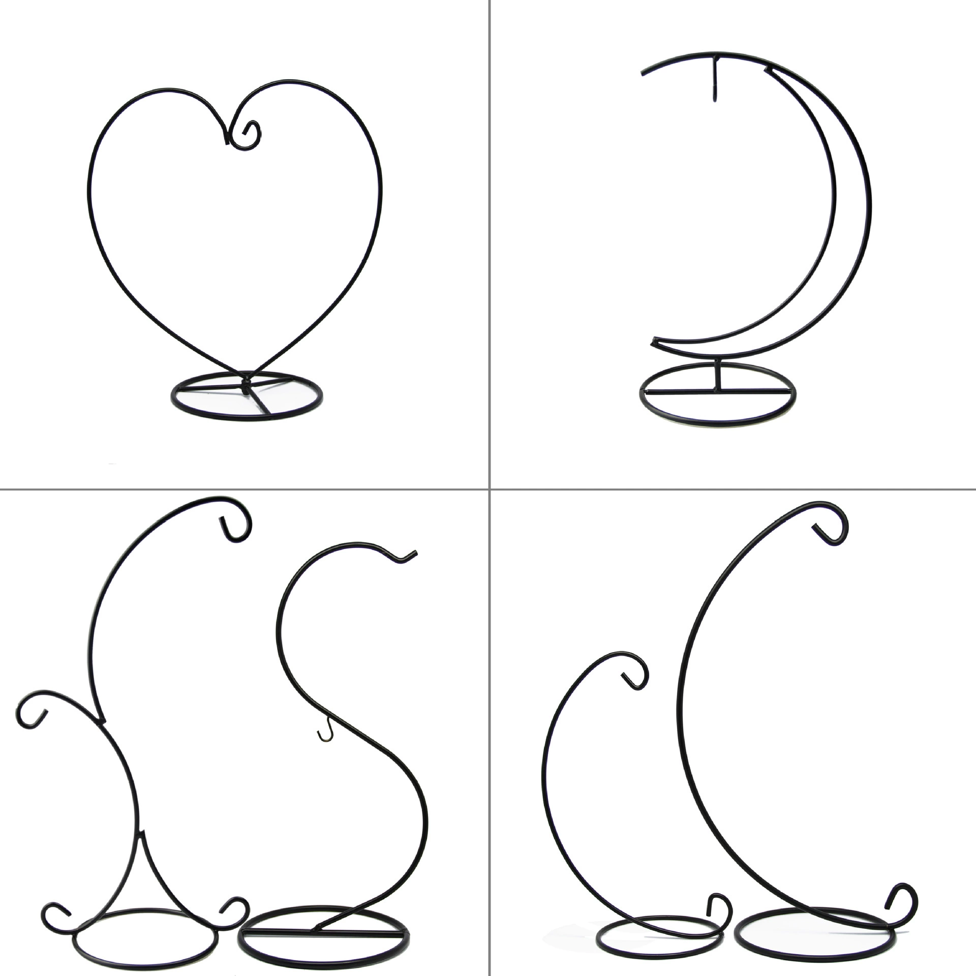 Стойка для цветов в форме сердца Лунная железная стойка Полукруглая стойка Микро-Ландшафтная экологическая стойка для бутылок Двойной крючок Подвесной кронштейн для бутылок Подвесной крючок