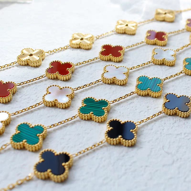 2026 Four-Leaf Clover Cross-Border Internet Celebrity Hot-Selling Item, 18K Gold-Plated Double-Sided Ol Mother-Of-Pearl Four-Leaf Clover Bracelet in Stock 2026 Four-Leaf Clover Cross-Border Internet Celebrity Hot-Selling Item, 18K Gold-Plated Double-Sided Ol Mother-Of-Pearl Four-Leaf Clover Bracelet in Stock