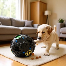 漏食球狗粮球彩色怪叫声磨牙耐咬摇摆发声玩具益智跨境宠物用品