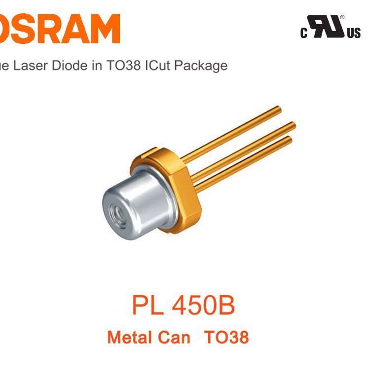 代理原装欧司朗OSRAM 激光二极管 PL 450B 450nm蓝 80mW