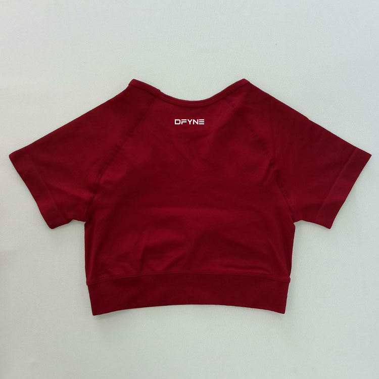 DFYNE Quick Drying Yoga Top For Sports Fitness Slimming Short-Sleeved Moisture Wicking Top_desvips.com